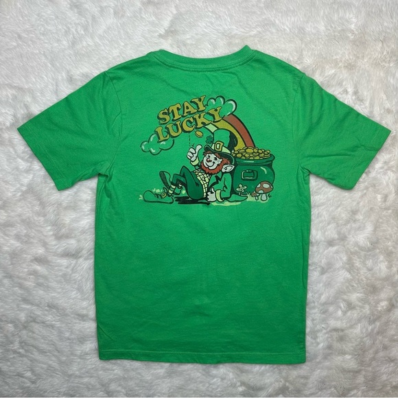Wonder Nation St. Patrick’s Day Stay Lucky T-Shirt Green Size 7 - Picture 10 of 16